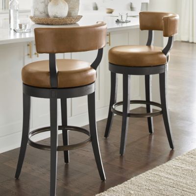 Leather Comfortable Bar Stool Grandin Road