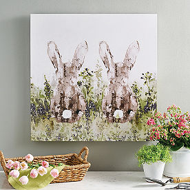 Bunny Field Canvas