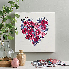 Floral Heart Canvas