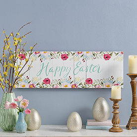 Happy Easter Floral Canvas