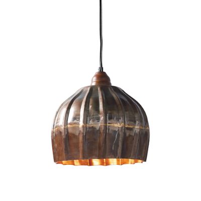 ribbed pendant metal light screen