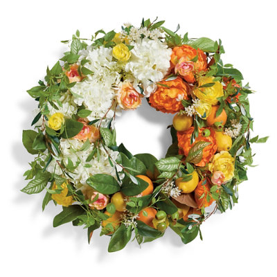 Citrus Floral Wreath - Grandin Road