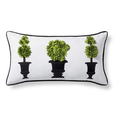 Topiary Outdoor Lumbar Pillow, Green - Grandin Road