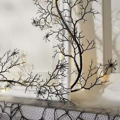 Halloween Dry Twig Garland Halloween Decoration Dlowing Black Tree  Branches-labpiecesign
