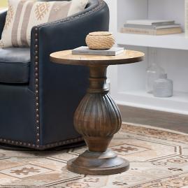 Holt Carved Accent Table