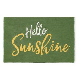 Hello Sunshine Hooked Door Mat