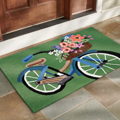 Frontgate Grandinroad Boston Terrier L'Amour Indoor Outdoor Patio Entry Rug 