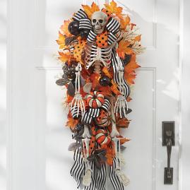 Halloween Skeleton Door Swag