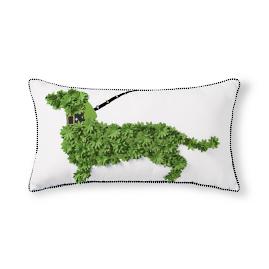 Darling Dachshund Topiary Outdoor Pillow