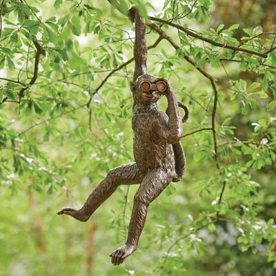 Hanging Monkey Garden Statue - Grandin Road