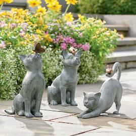 Clowder of Cats Garden Statues