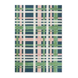 Blossom Plaid Hooked Outdoor Rug & Mat