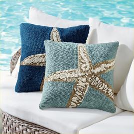 Marina Starfish Hooked Pillow