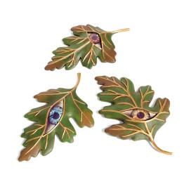 Leaves with Eyes, Set of Three