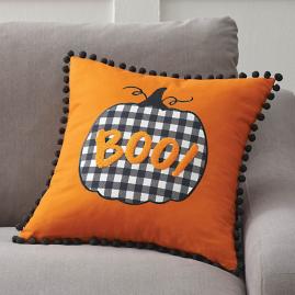 BOO Pumpkin Reversible Pillow
