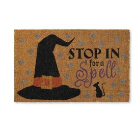 Stop For A Spell Coir Door Mat