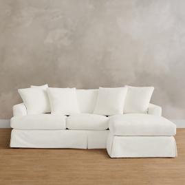 Ava Chaise Slipcovered Sofa