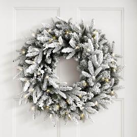 Frosted Fraser Cordless Wreath