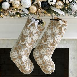 Ornate Beaded Stocking