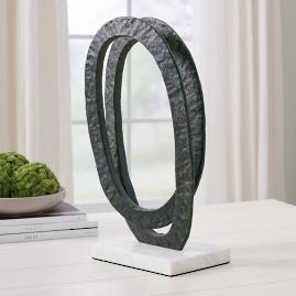 Metal Double Ring Decor