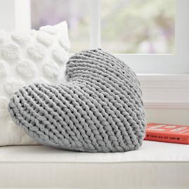Cable Knit Heart Pillow
