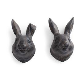 Vintage Rabbit Hooks, Set of Two