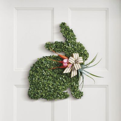 Boxwood Rabbit Door Swag