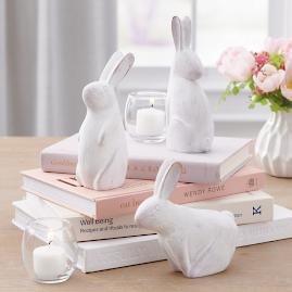 Abstract Bunny Figures, Set of Three