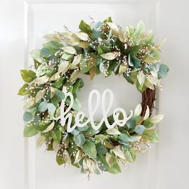 Hello Message Wreath