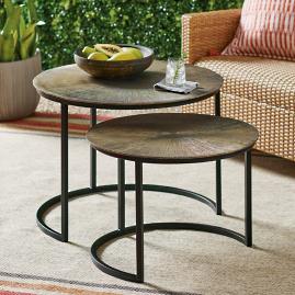 Brooklyn Nesting Outdoor Coffee Table, Set of Two