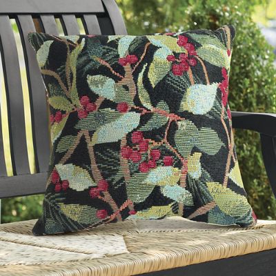 Holly Print Outdoor Pillow