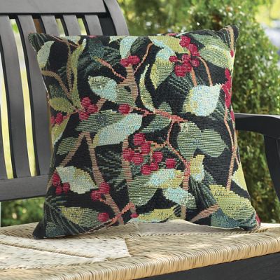 Holly Print Outdoor Pillow