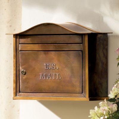 Wall Mount Copper Mailbox Grandin Road   26988 Main