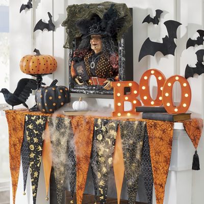 No Sew Halloween Mantel Decor No Sew Halloween Decorations for the Mantel