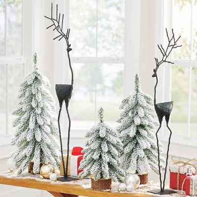 Metal Reindeer, Set of Two