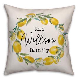Chatham Lemon Wreath Pillow