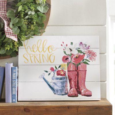 Hello Spring Garden Canvas