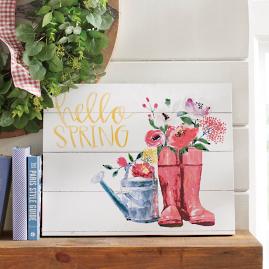 Hello Spring Garden Canvas