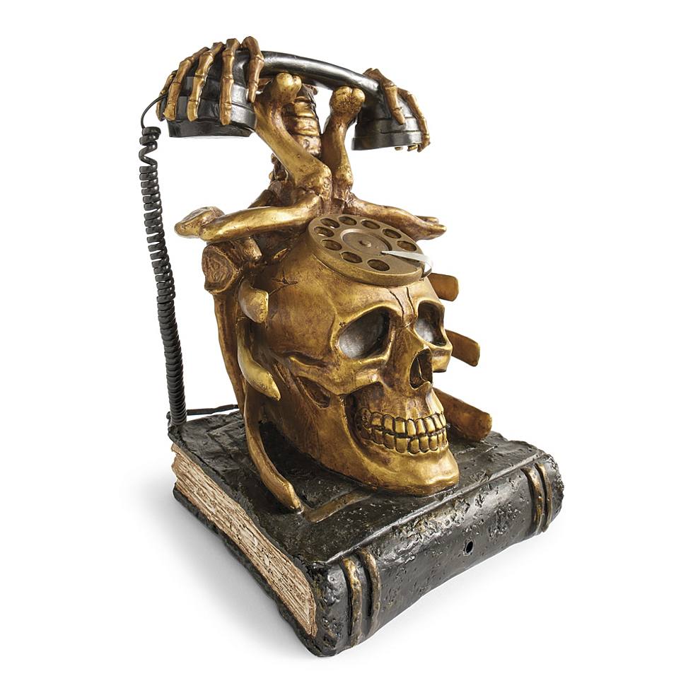 Halloween Animated Skeleton Telephone