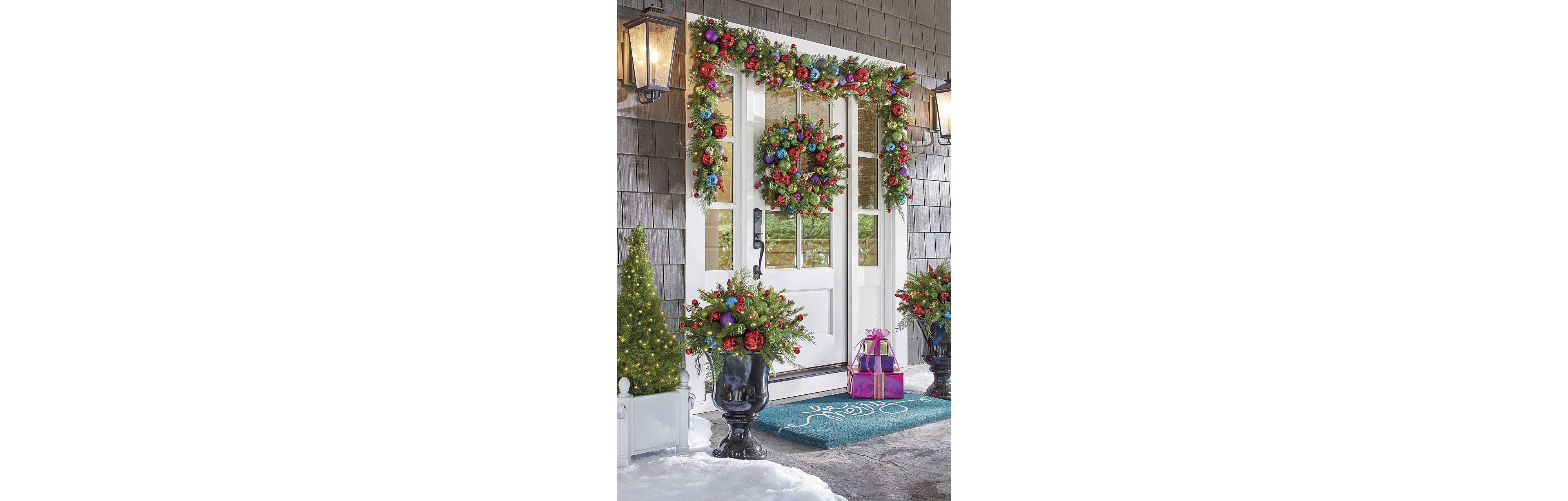 Christmas Porch Decorations 15 Holly Jolly Looks  Grandin Road Blog