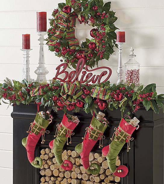 How To Decorate A Christmas Mantel Updated Traditional Grandin
