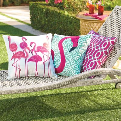 Pretty in Pink Outdoor Pillow Collection Grandin Road