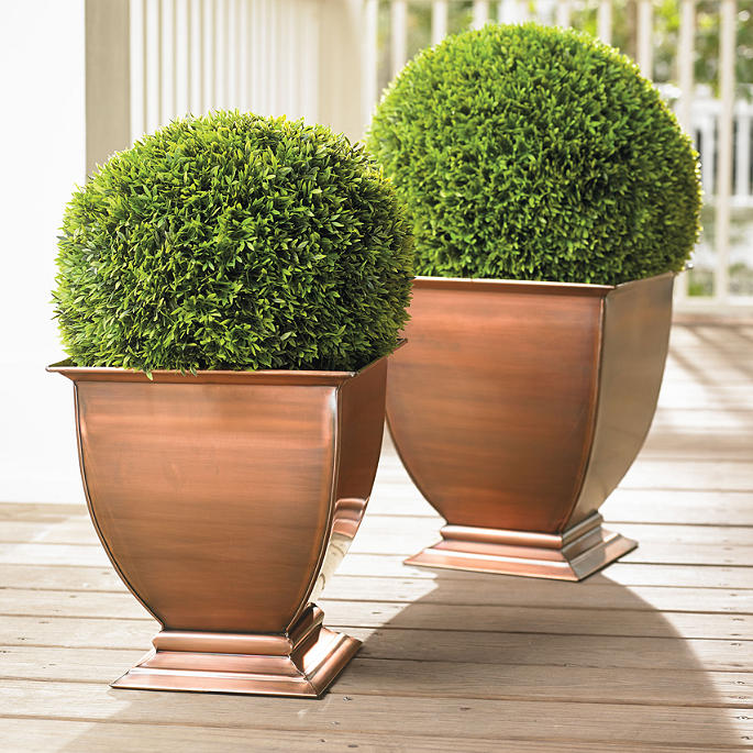 Copper Footed Outdoor Planters Grandin Road Copper Footed Outdoor Planters Grandin Road