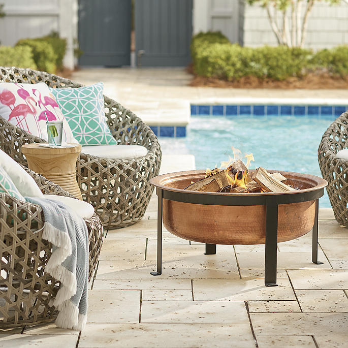 fulton fire pit and tray | grandin road